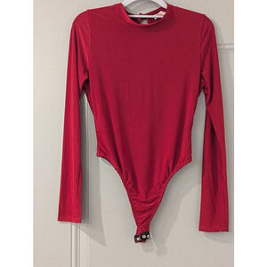Women's Love Nation Red Long Sleeve Bodysuit XL